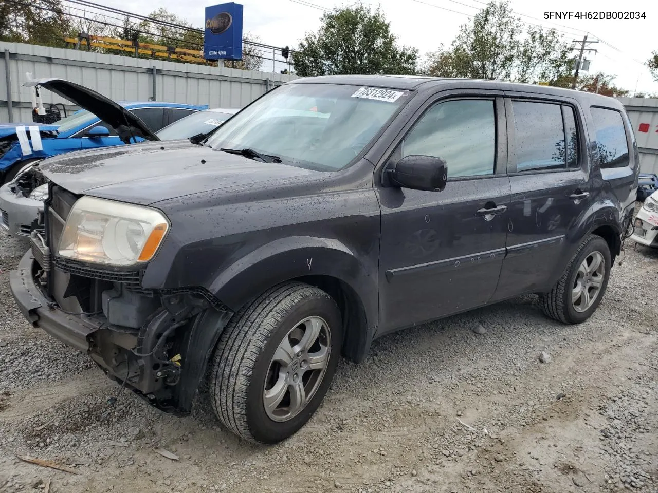 2013 Honda Pilot Exl VIN: 5FNYF4H62DB002034 Lot: 76312924