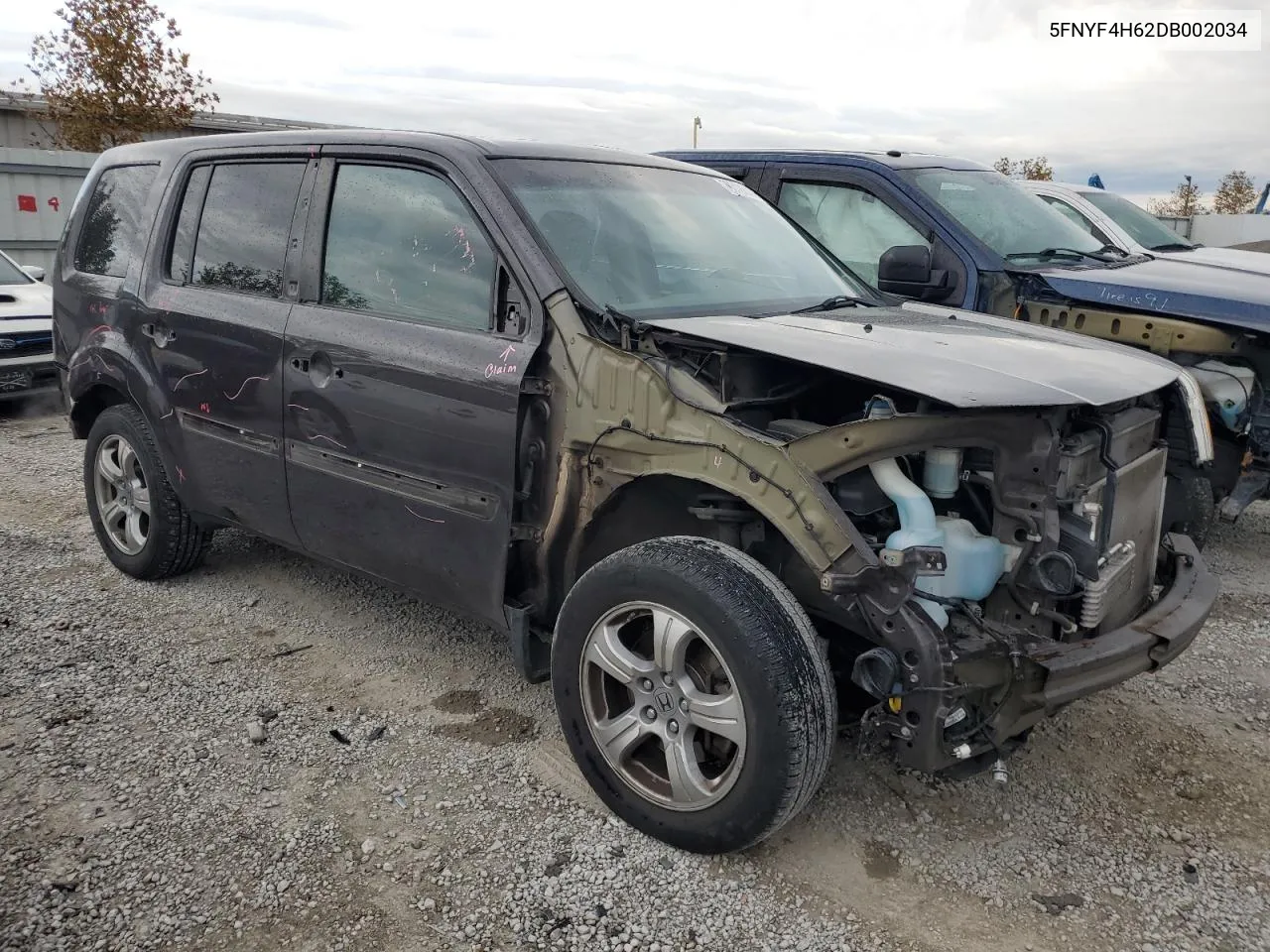 2013 Honda Pilot Exl VIN: 5FNYF4H62DB002034 Lot: 76312924