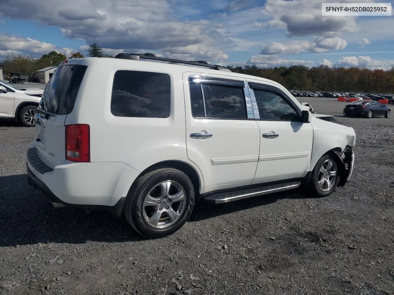 2013 Honda Pilot Exl VIN: 5FNYF4H52DB025952 Lot: 76341974