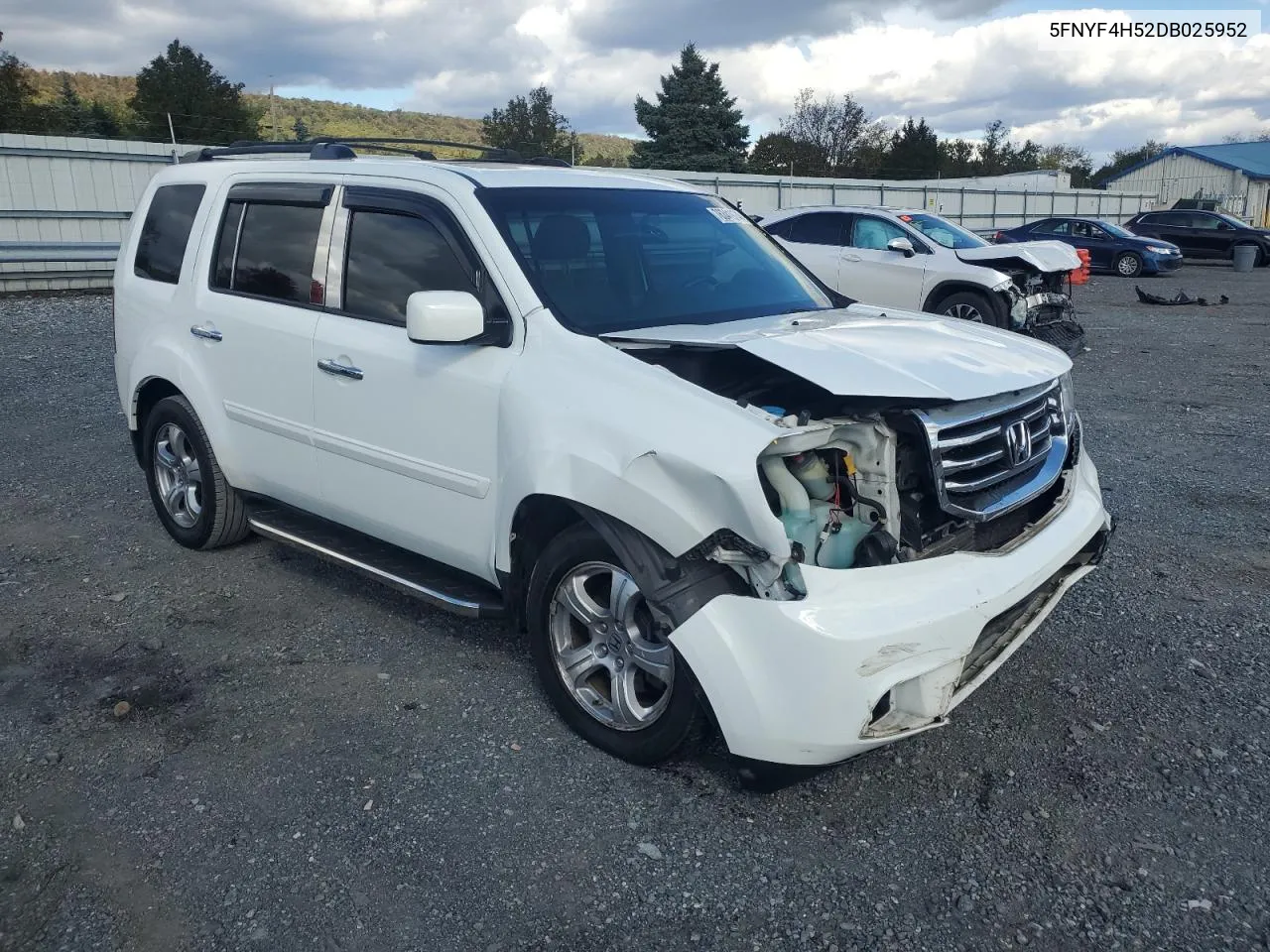 2013 Honda Pilot Exl VIN: 5FNYF4H52DB025952 Lot: 76341974