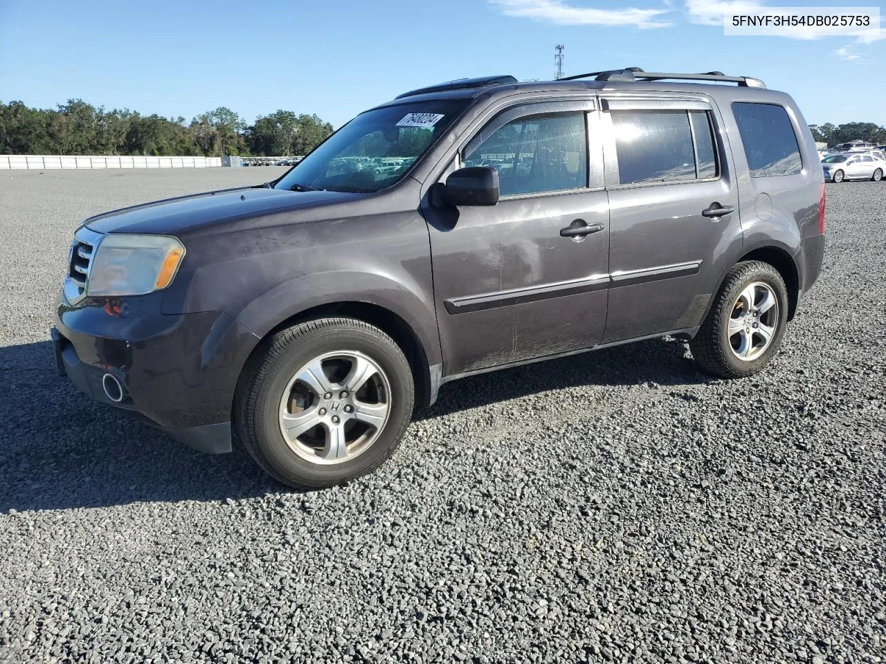 2013 Honda Pilot Exl VIN: 5FNYF3H54DB025753 Lot: 76480204