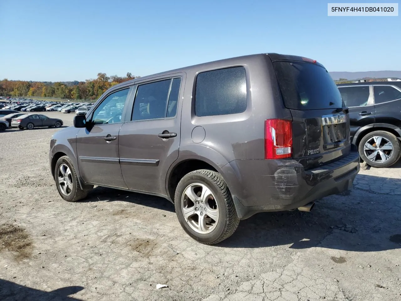 2013 Honda Pilot Ex VIN: 5FNYF4H41DB041020 Lot: 76591034