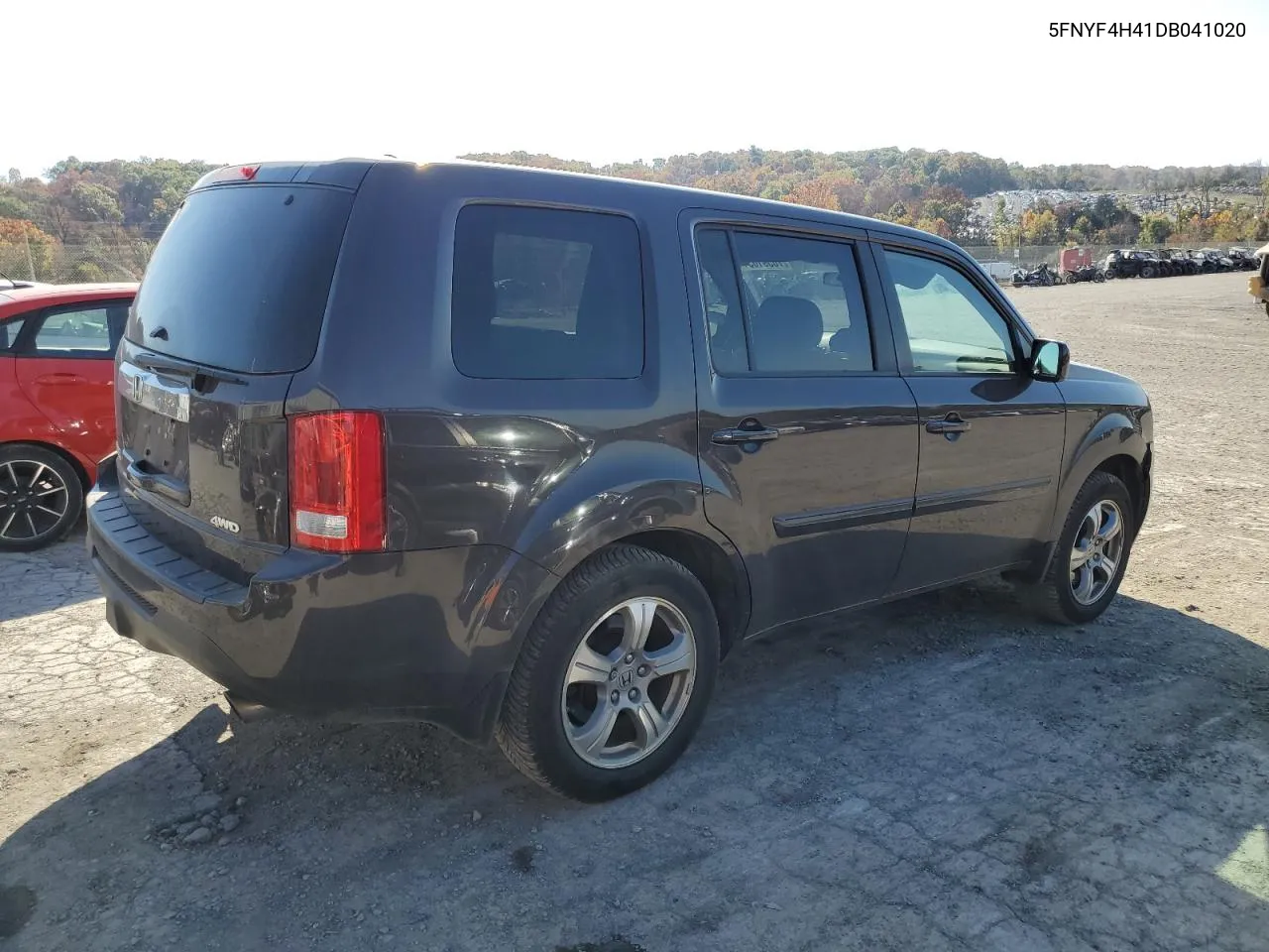 2013 Honda Pilot Ex VIN: 5FNYF4H41DB041020 Lot: 76591034