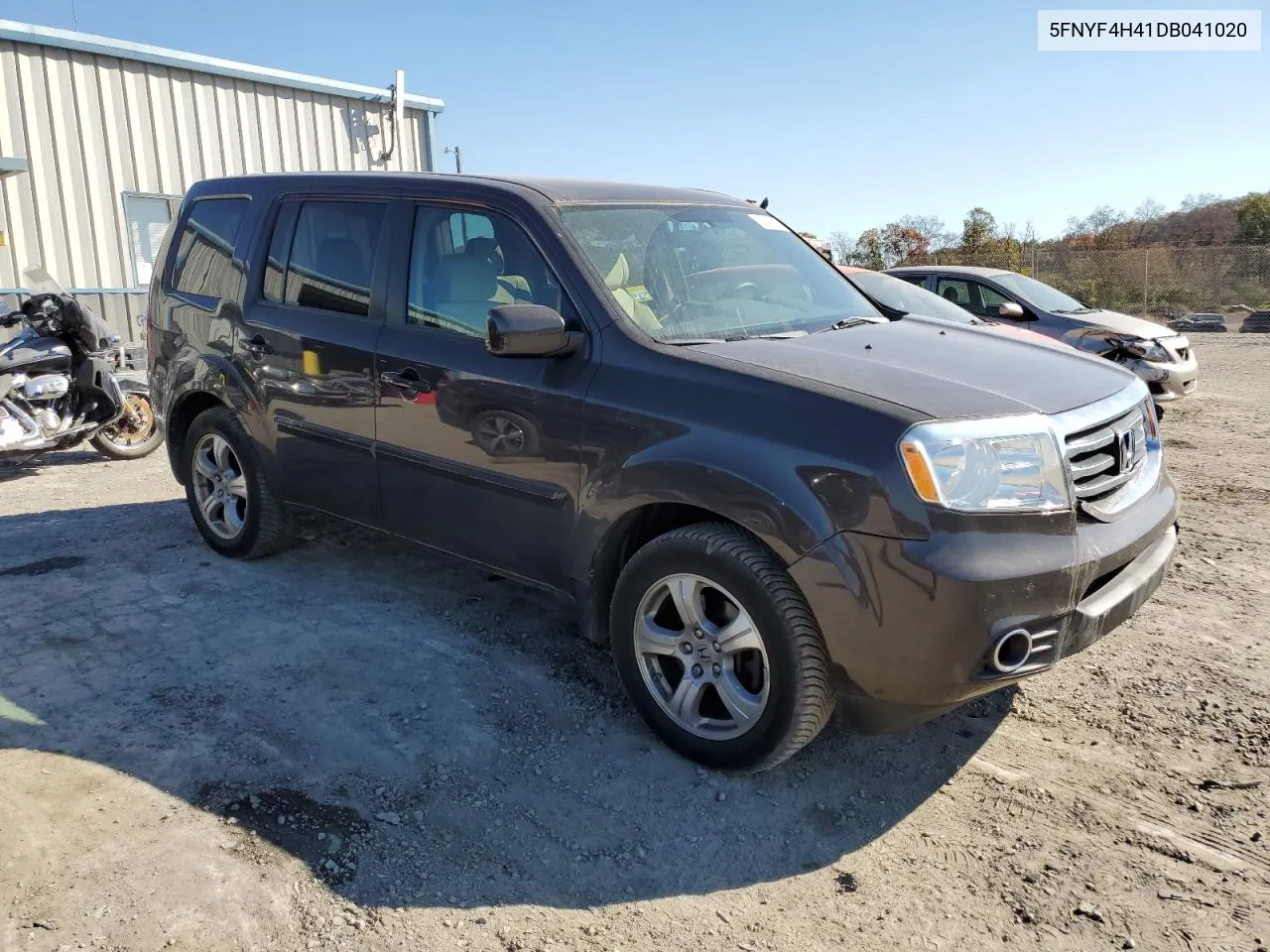 2013 Honda Pilot Ex VIN: 5FNYF4H41DB041020 Lot: 76591034