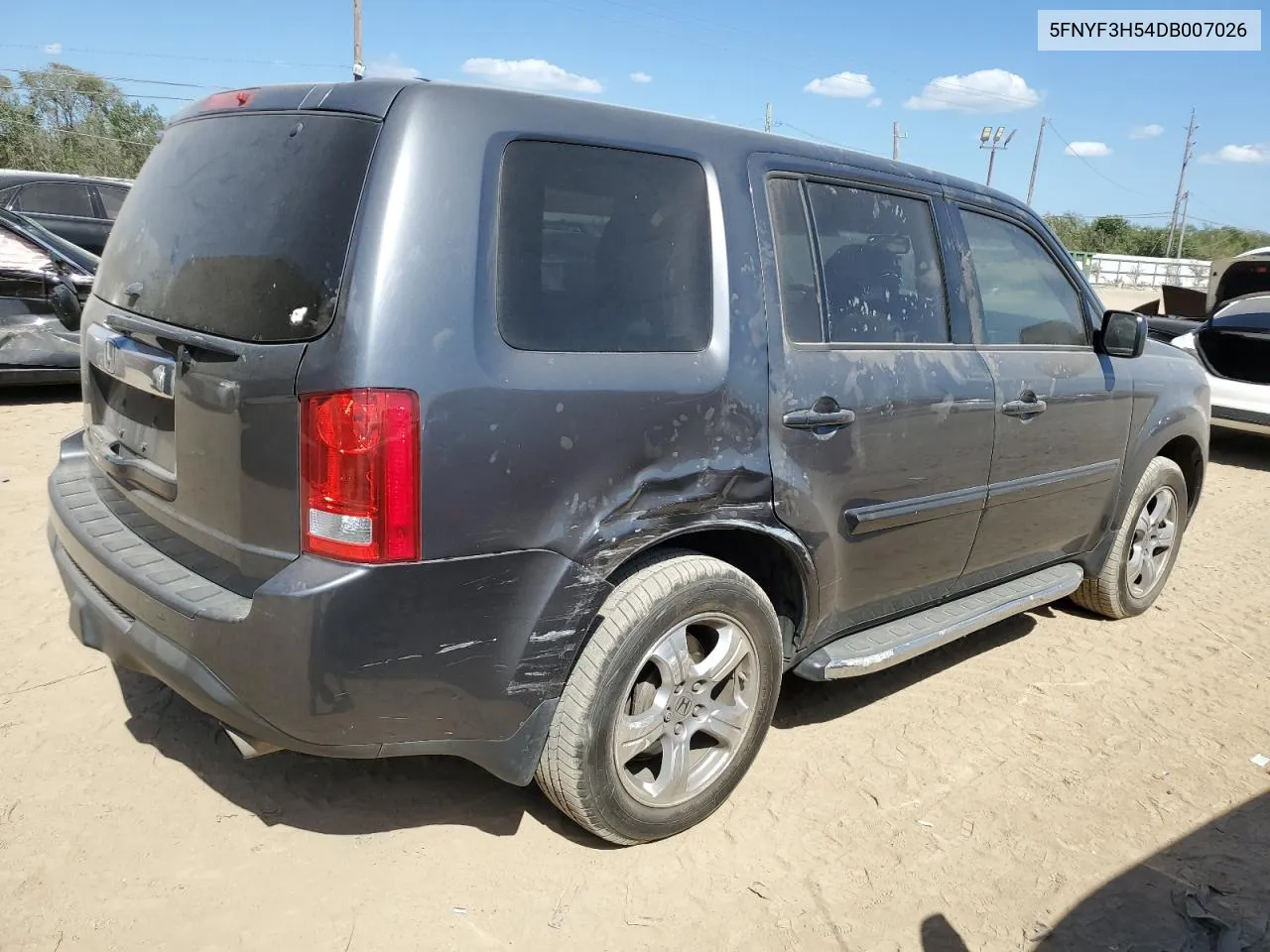 2013 Honda Pilot Exl VIN: 5FNYF3H54DB007026 Lot: 76972434