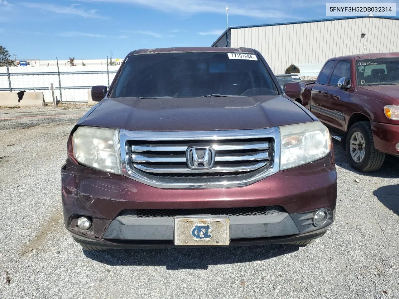 2013 Honda Pilot Exl VIN: 5FNYF3H52DB032314 Lot: 77191684