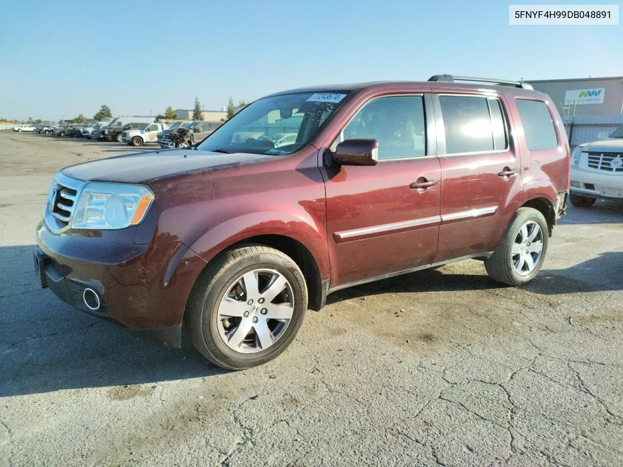 2013 Honda Pilot Touring VIN: 5FNYF4H99DB048891 Lot: 77243674