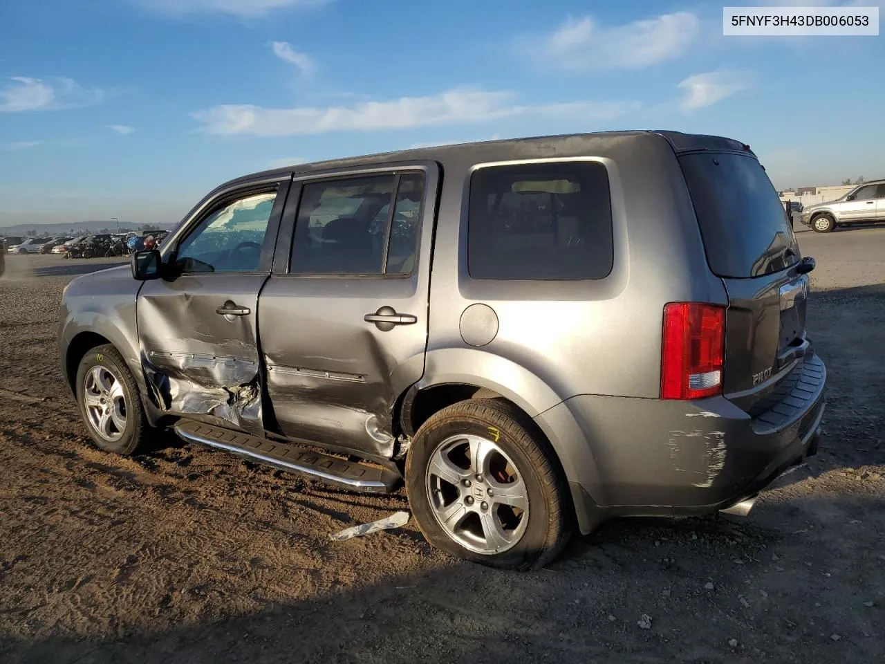 2013 Honda Pilot Ex VIN: 5FNYF3H43DB006053 Lot: 77398984