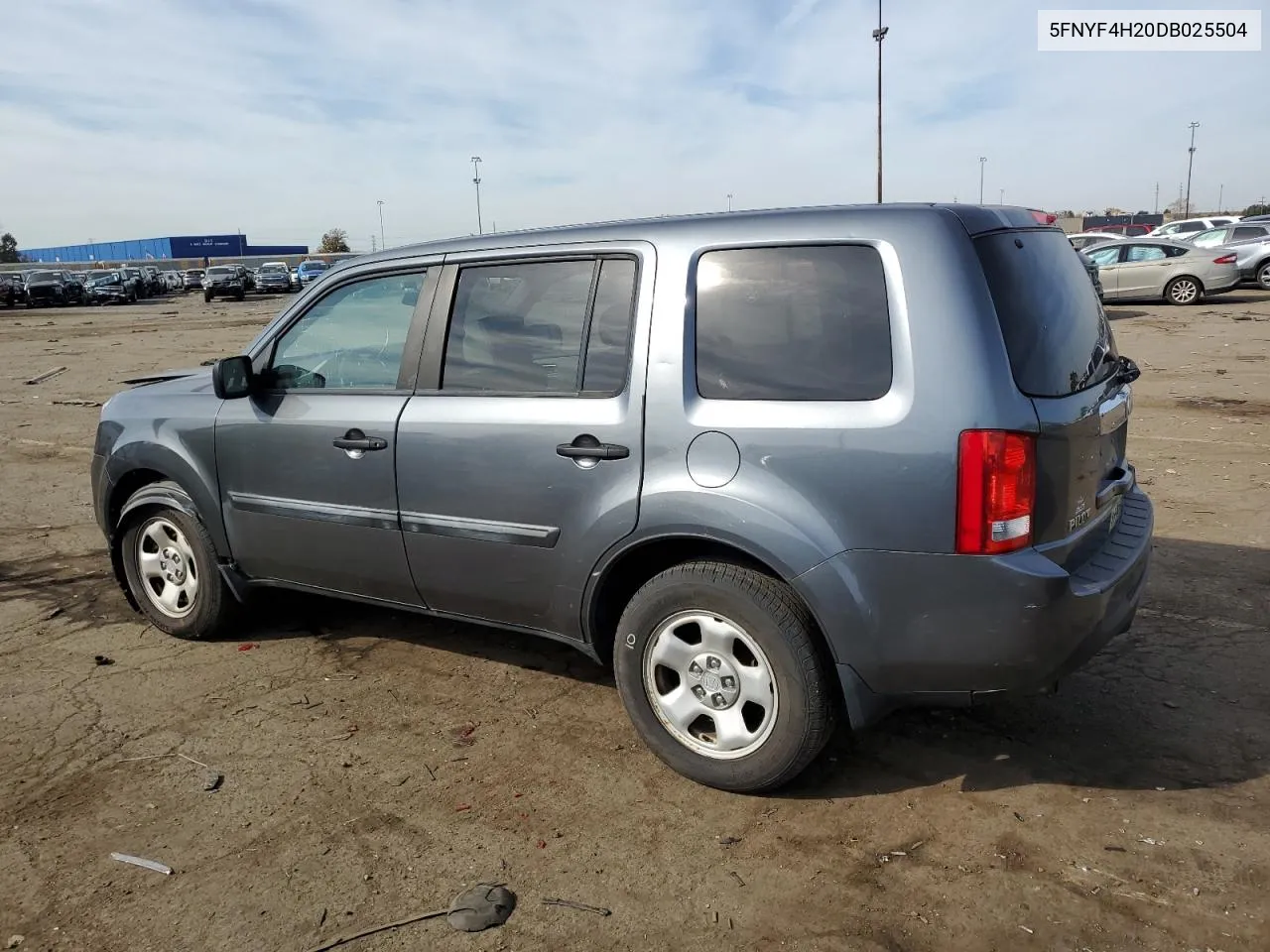 2013 Honda Pilot Lx VIN: 5FNYF4H20DB025504 Lot: 77445394