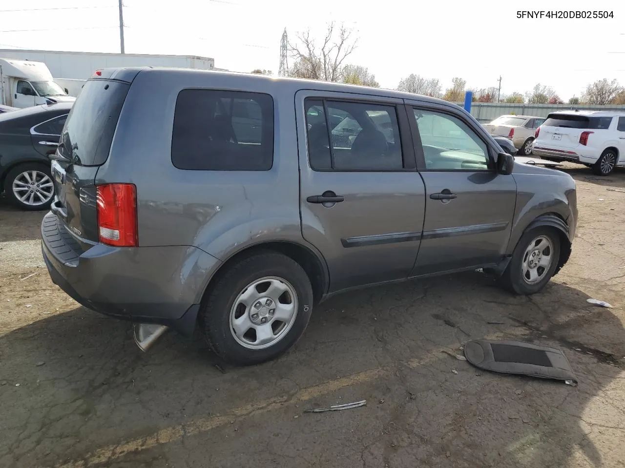 2013 Honda Pilot Lx VIN: 5FNYF4H20DB025504 Lot: 77445394