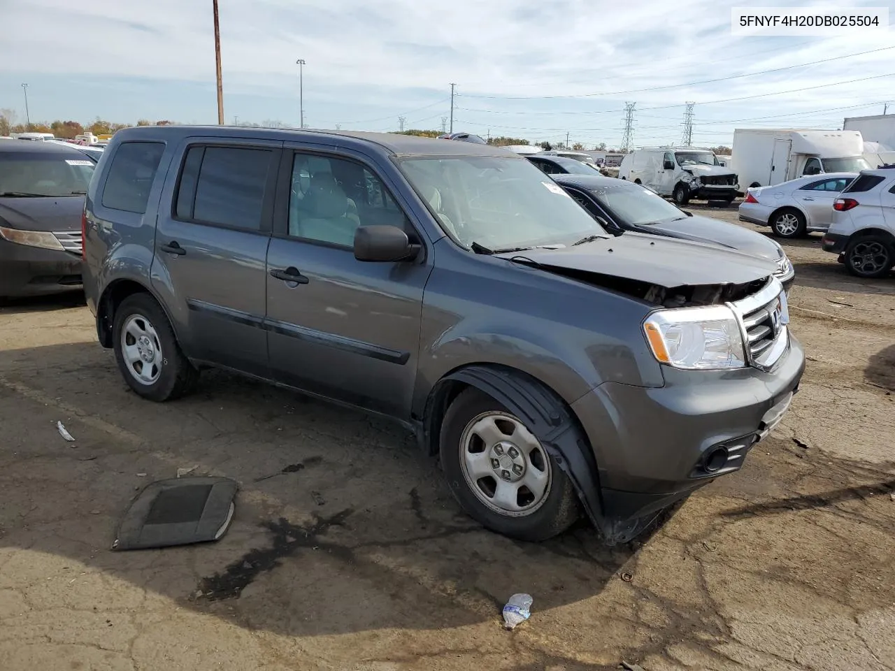 2013 Honda Pilot Lx VIN: 5FNYF4H20DB025504 Lot: 77445394