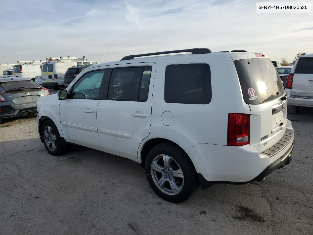 2013 Honda Pilot Exl VIN: 5FNYF4H57DB020536 Lot: 77573674