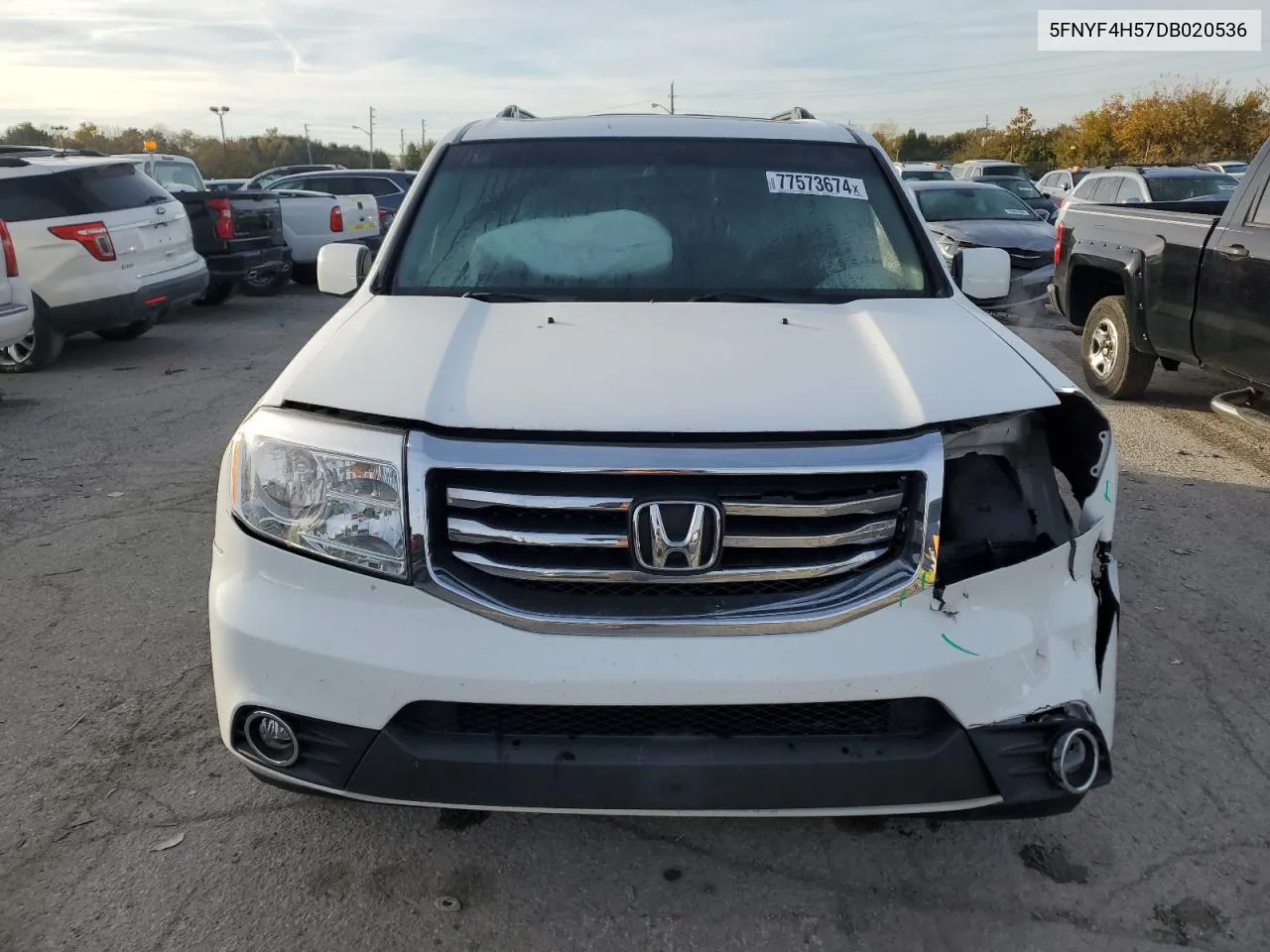 2013 Honda Pilot Exl VIN: 5FNYF4H57DB020536 Lot: 77573674