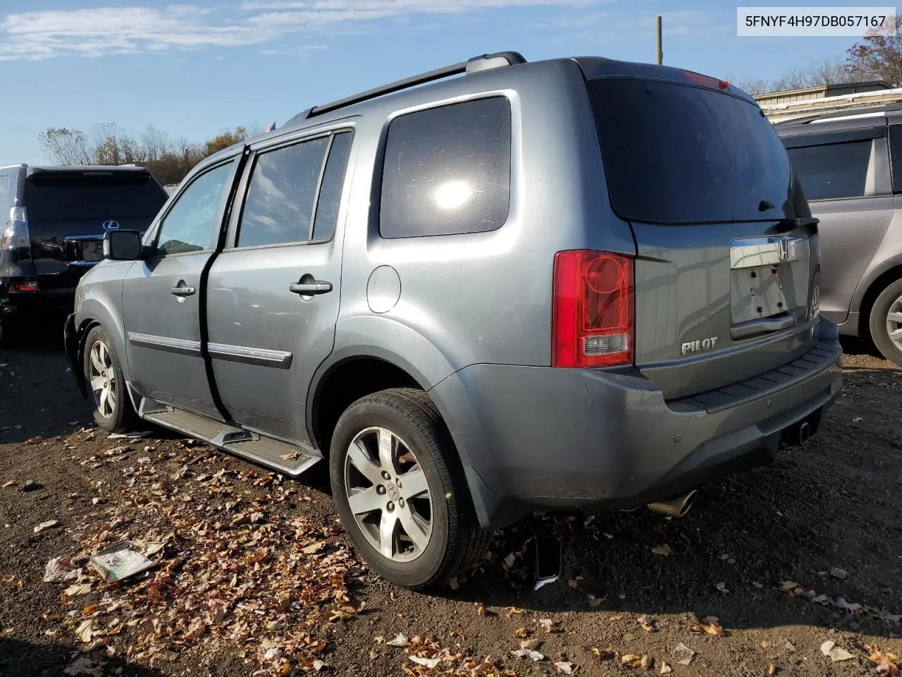 2013 Honda Pilot Touring VIN: 5FNYF4H97DB057167 Lot: 77588294