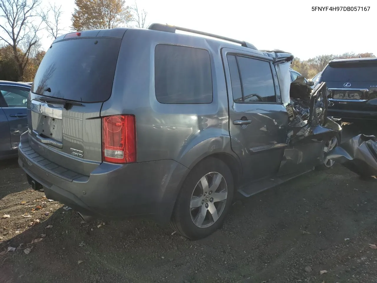 2013 Honda Pilot Touring VIN: 5FNYF4H97DB057167 Lot: 77588294