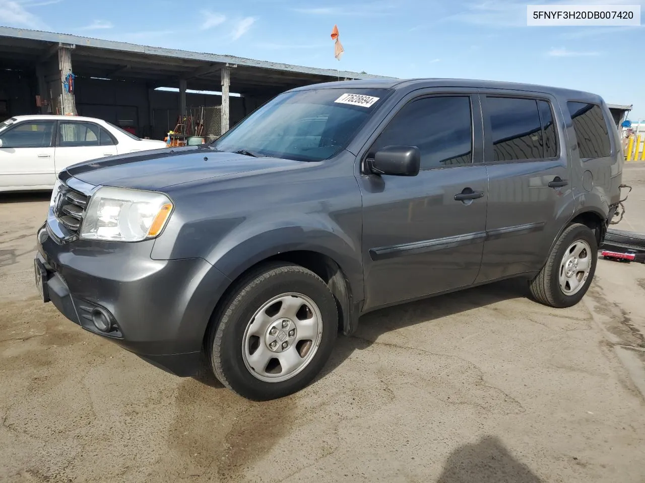 2013 Honda Pilot Lx VIN: 5FNYF3H20DB007420 Lot: 77628694