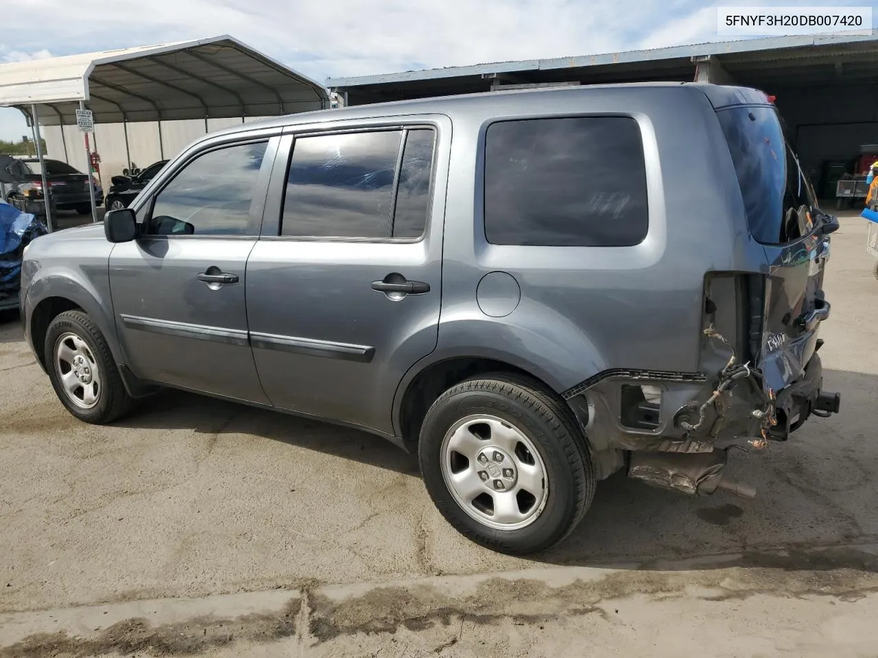 2013 Honda Pilot Lx VIN: 5FNYF3H20DB007420 Lot: 77628694