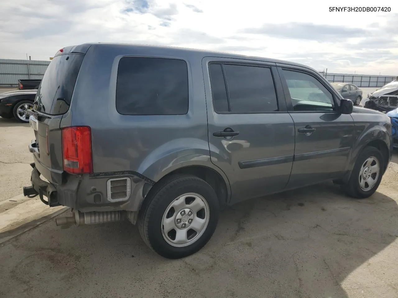 2013 Honda Pilot Lx VIN: 5FNYF3H20DB007420 Lot: 77628694