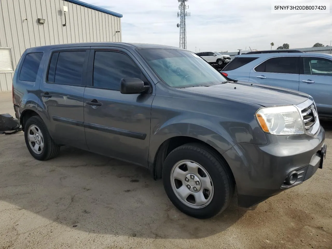 2013 Honda Pilot Lx VIN: 5FNYF3H20DB007420 Lot: 77628694