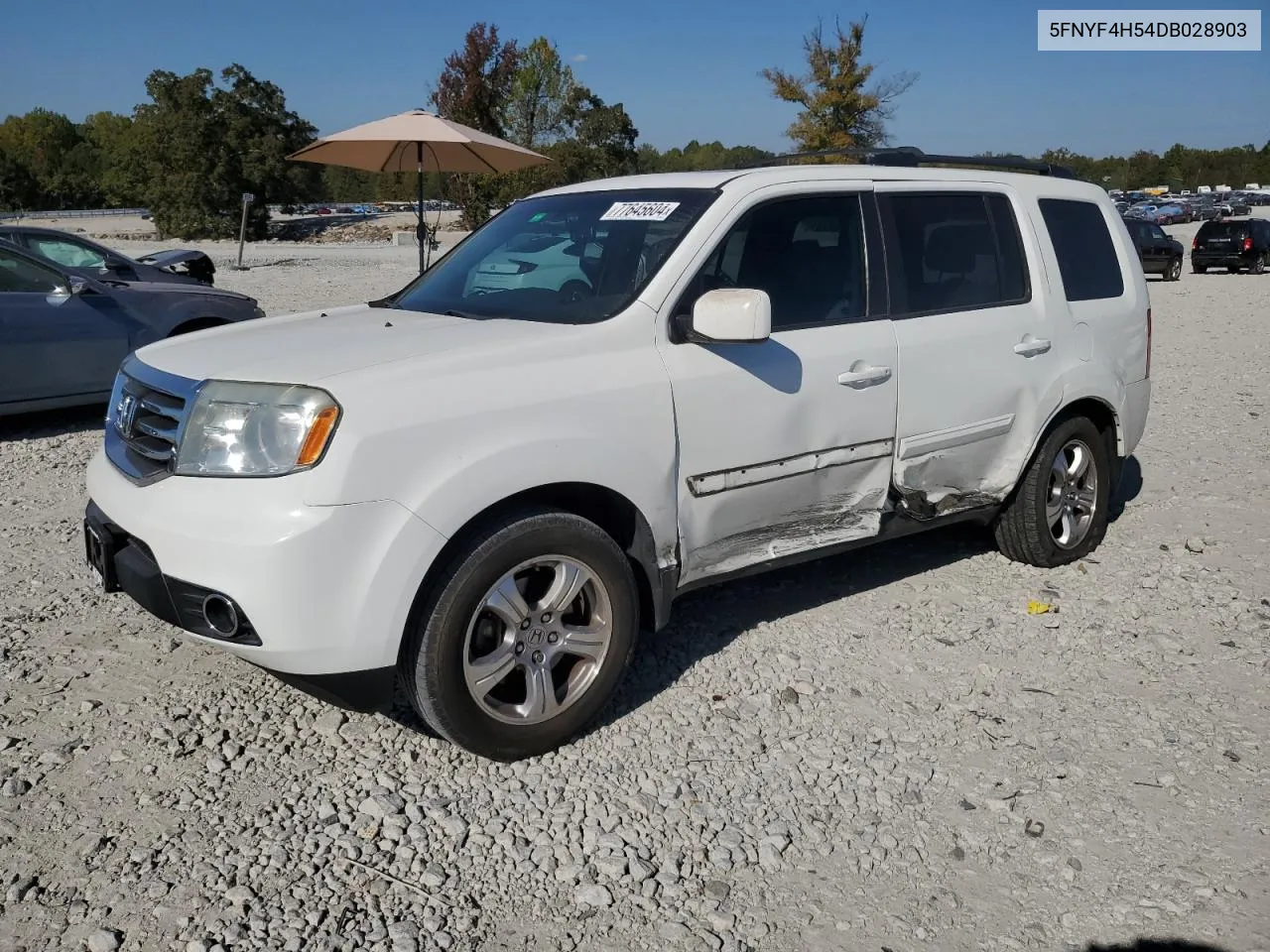 2013 Honda Pilot Exl VIN: 5FNYF4H54DB028903 Lot: 77645604