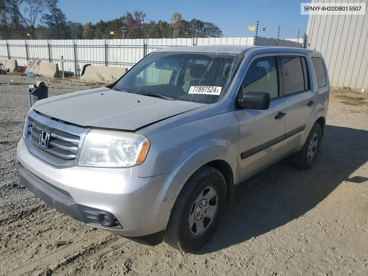 2013 Honda Pilot Lx VIN: 5FNYF4H20DB015507 Lot: 77897524