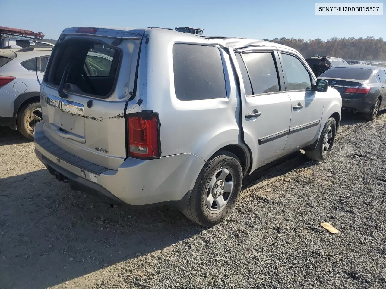 2013 Honda Pilot Lx VIN: 5FNYF4H20DB015507 Lot: 77897524