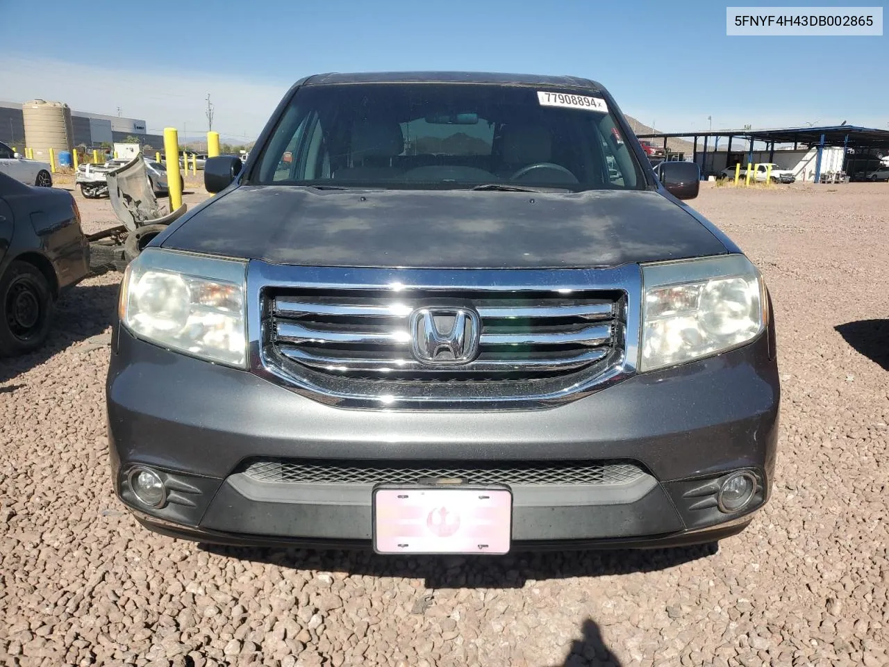 2013 Honda Pilot Ex VIN: 5FNYF4H43DB002865 Lot: 77908894