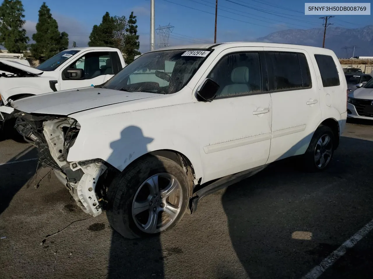 2013 Honda Pilot Exl VIN: 5FNYF3H50DB008769 Lot: 77912914