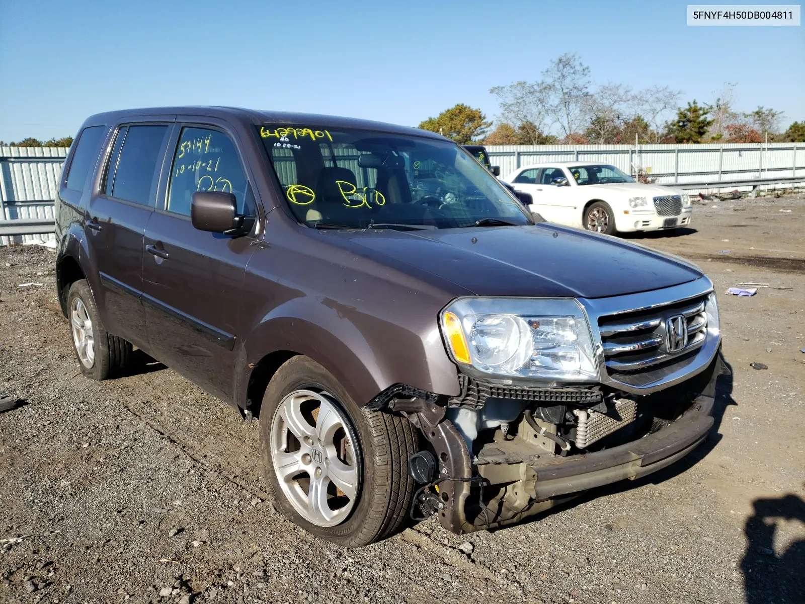 5FNYF4H50DB004811 2013 Honda Pilot Exl