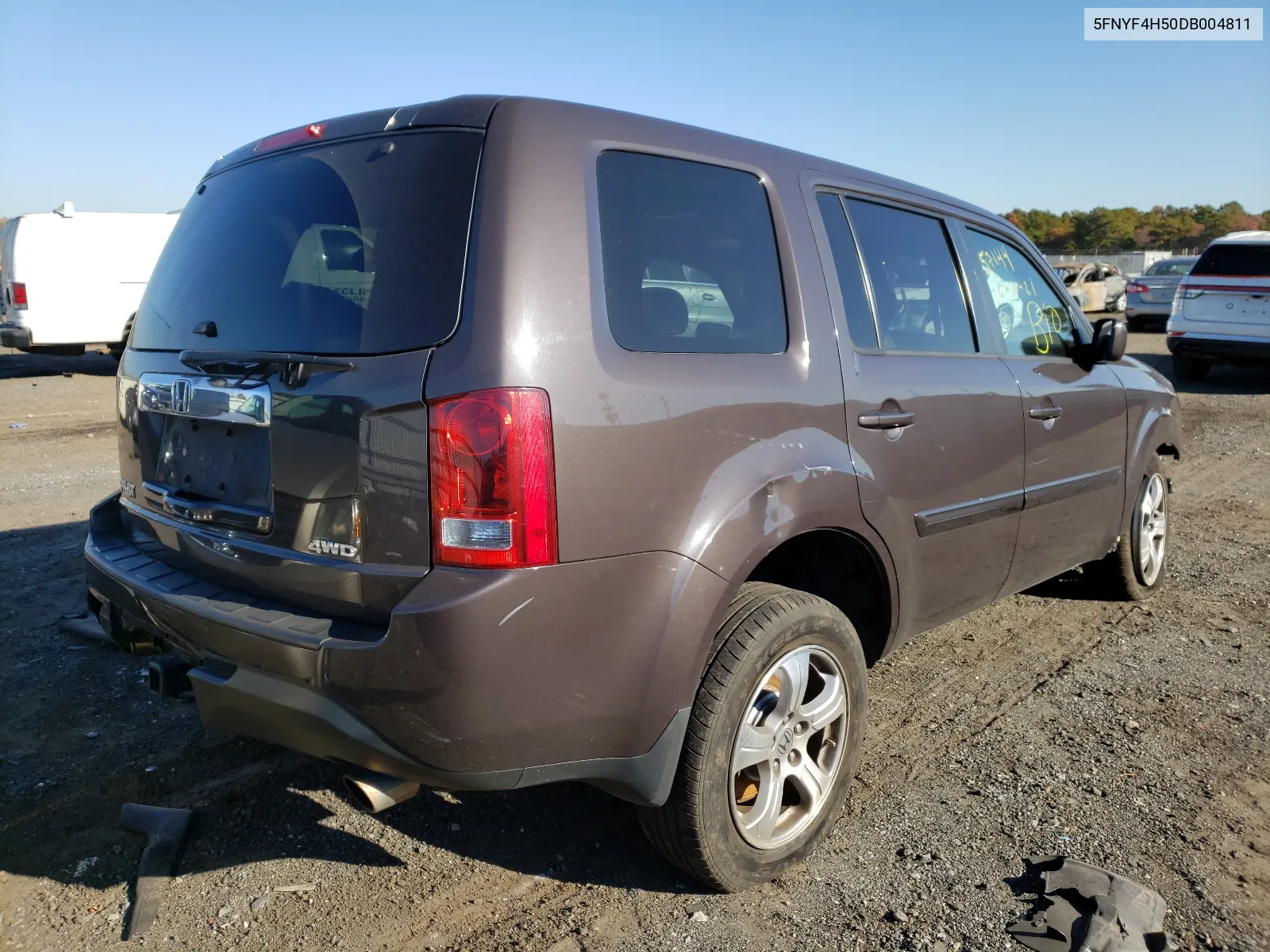 5FNYF4H50DB004811 2013 Honda Pilot Exl