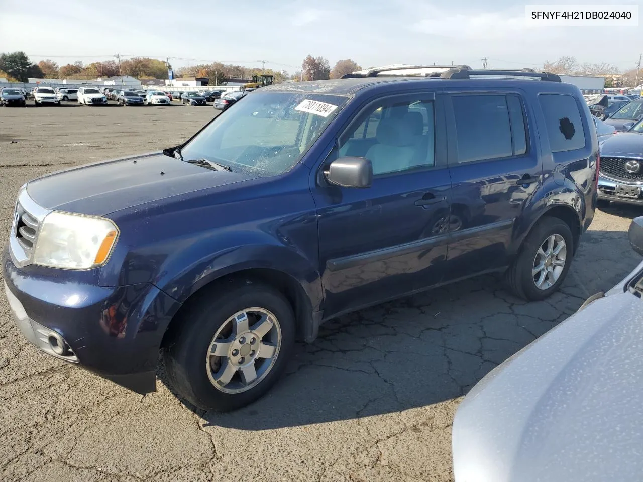 2013 Honda Pilot Lx VIN: 5FNYF4H21DB024040 Lot: 78011894