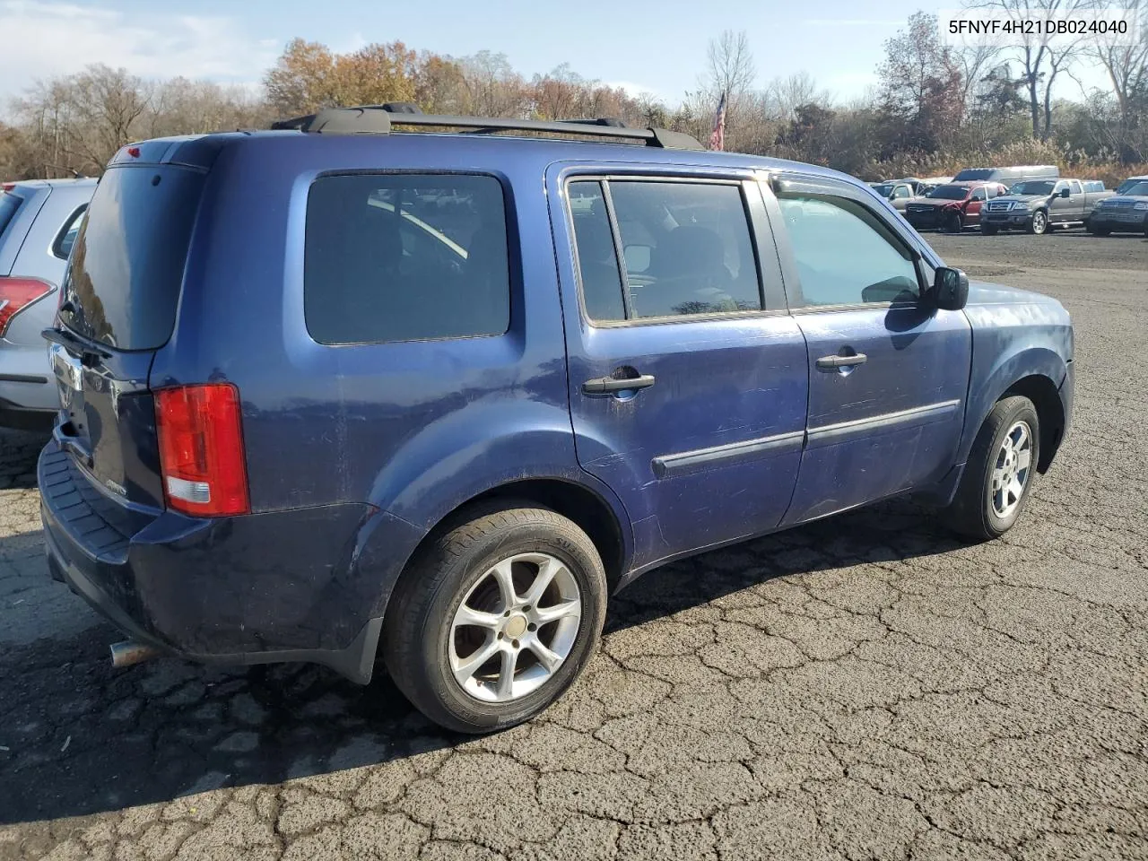 2013 Honda Pilot Lx VIN: 5FNYF4H21DB024040 Lot: 78011894