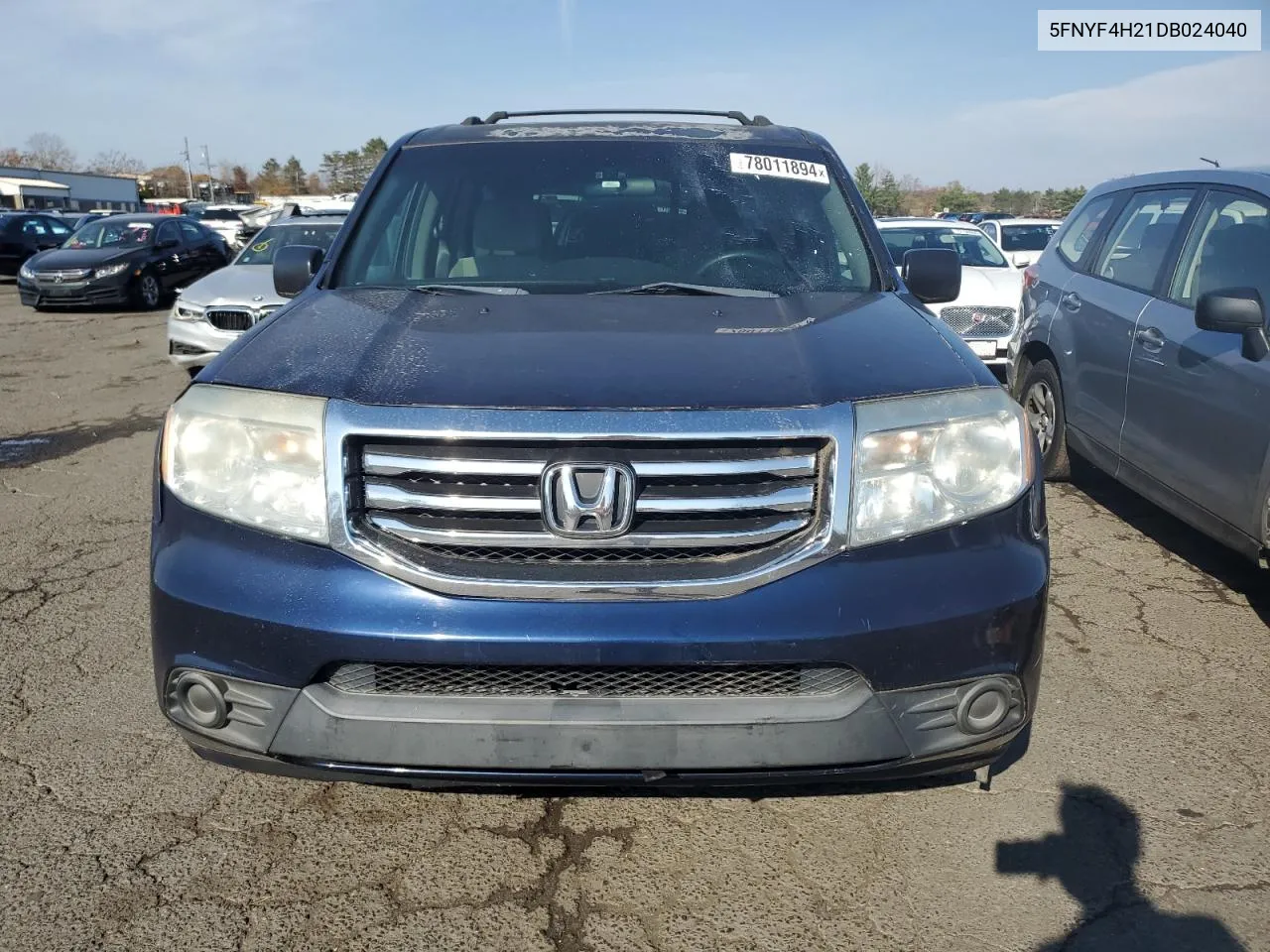 2013 Honda Pilot Lx VIN: 5FNYF4H21DB024040 Lot: 78011894