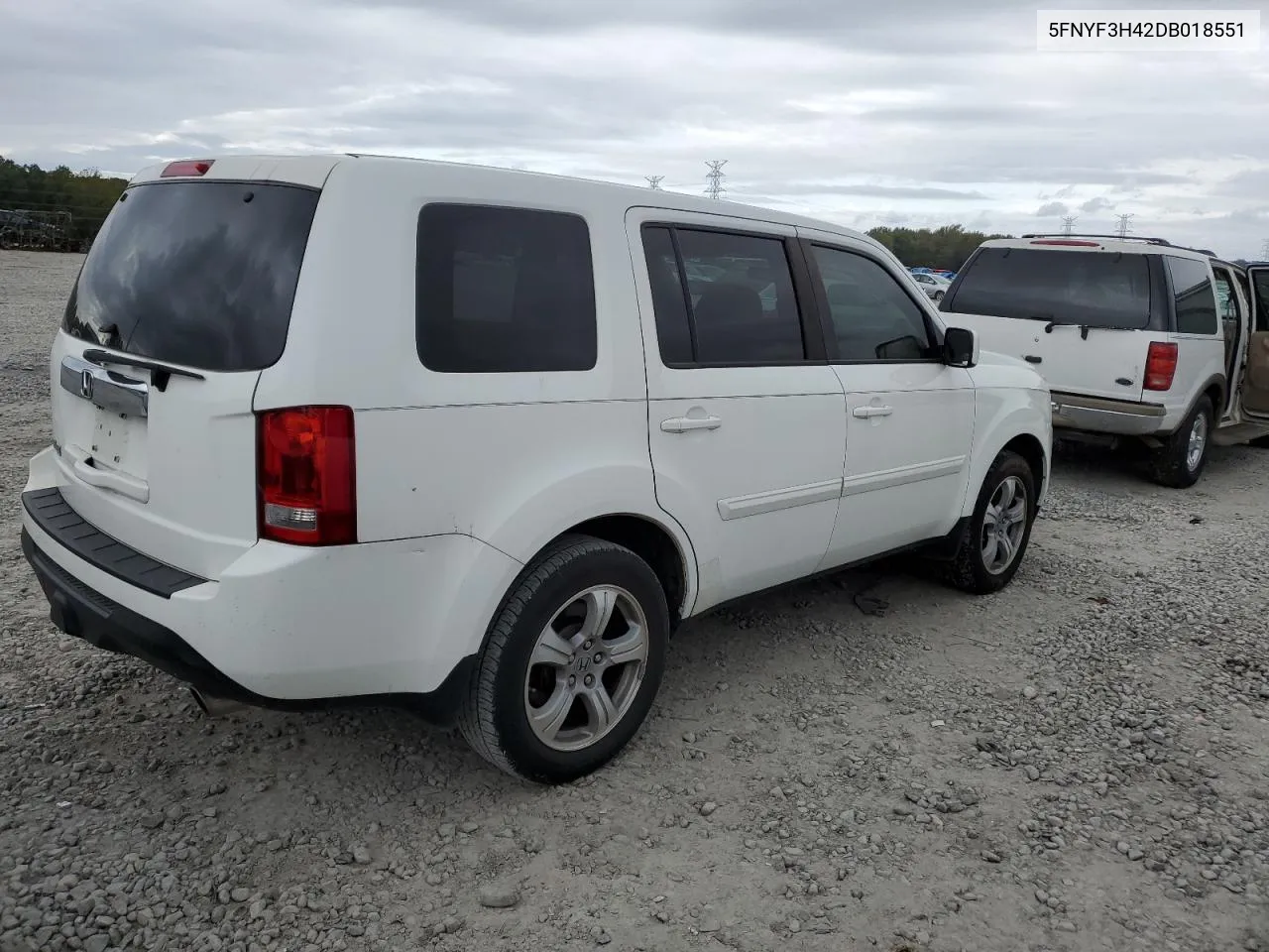 2013 Honda Pilot Ex VIN: 5FNYF3H42DB018551 Lot: 79472684