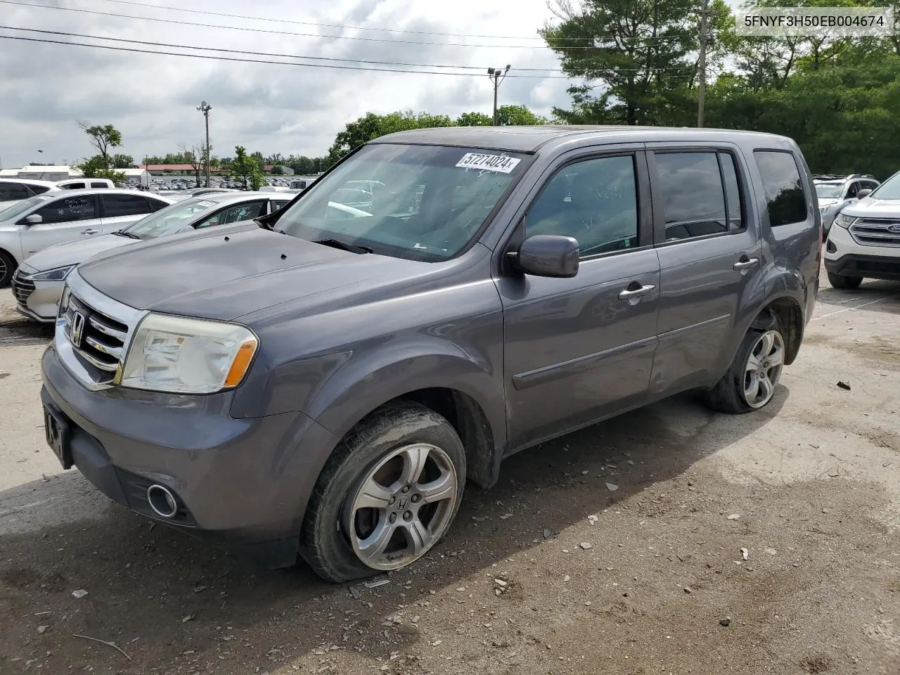 2014 Honda Pilot Exl VIN: 5FNYF3H50EB004674 Lot: 57274024