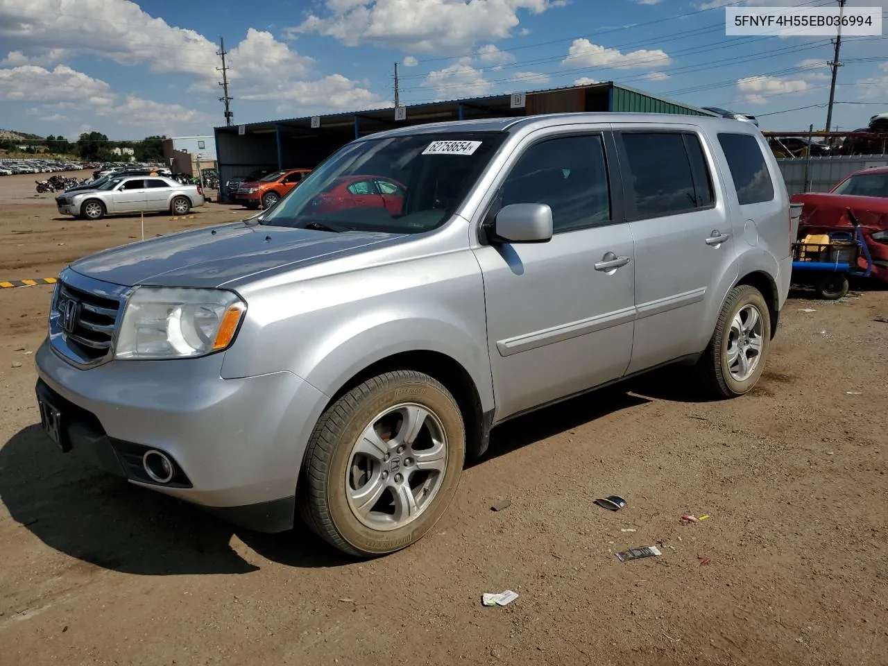 5FNYF4H55EB036994 2014 Honda Pilot Exl