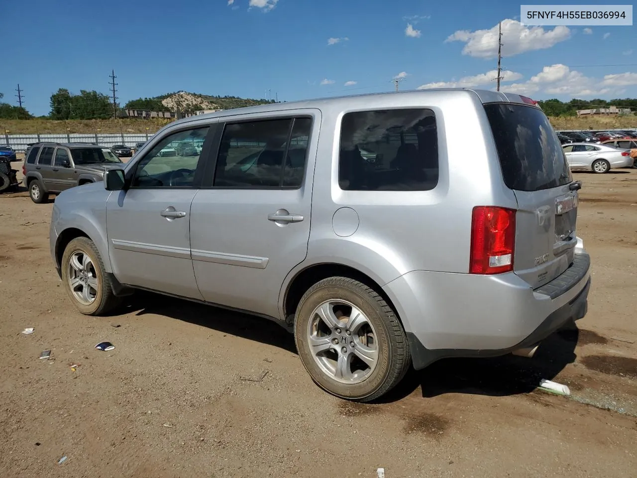 2014 Honda Pilot Exl VIN: 5FNYF4H55EB036994 Lot: 62758654