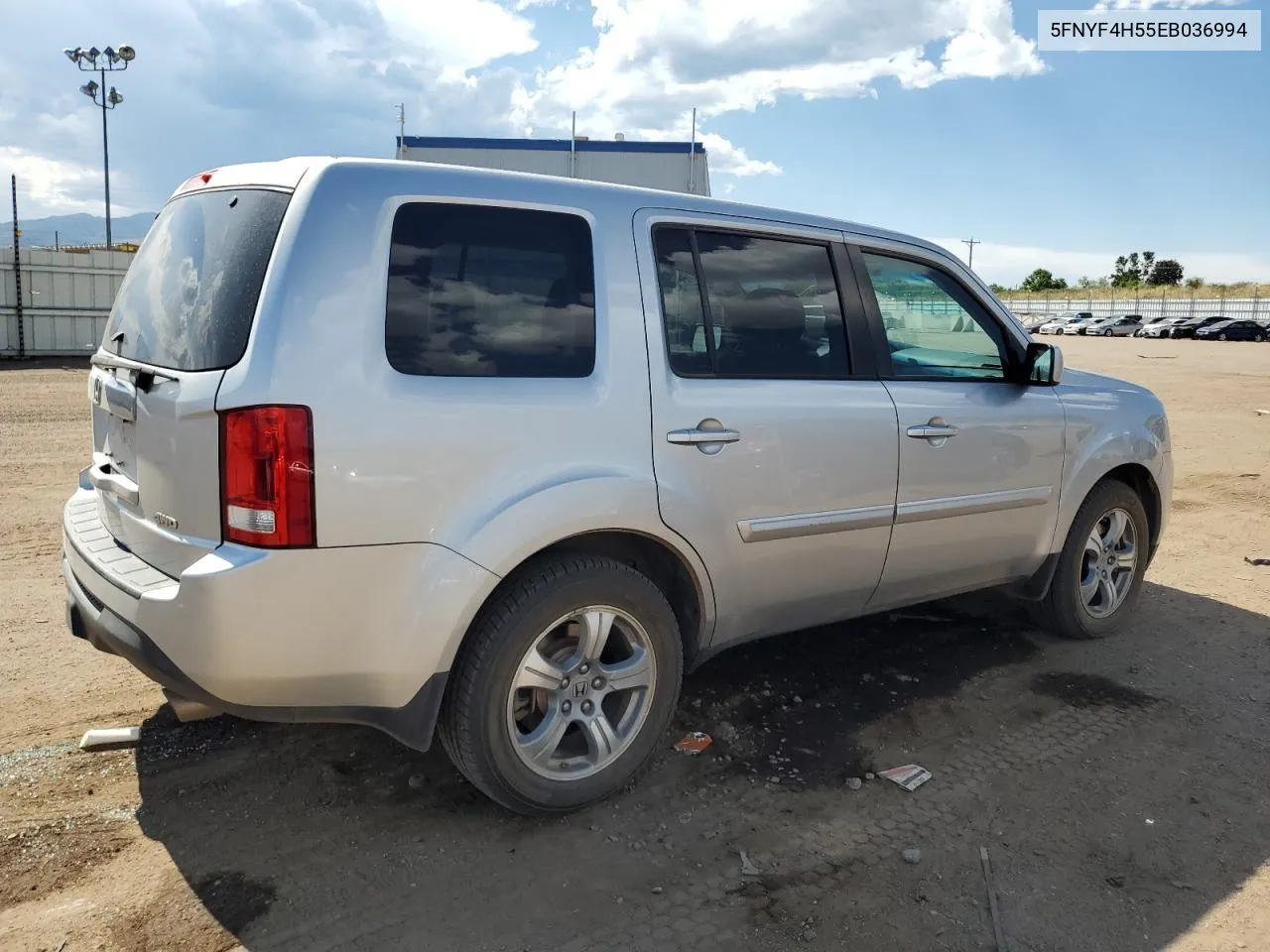 2014 Honda Pilot Exl VIN: 5FNYF4H55EB036994 Lot: 62758654