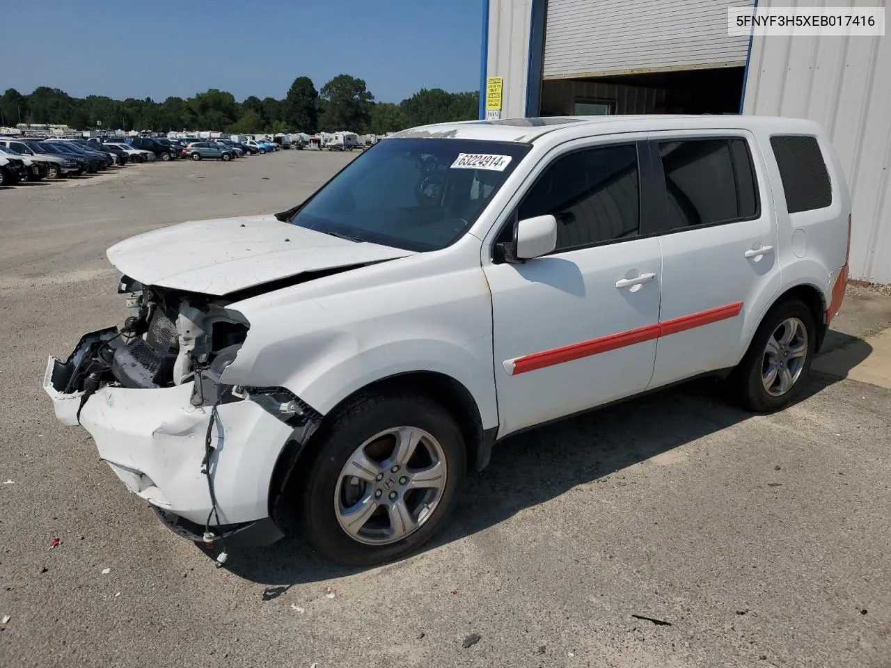 2014 Honda Pilot Exl VIN: 5FNYF3H5XEB017416 Lot: 63224914