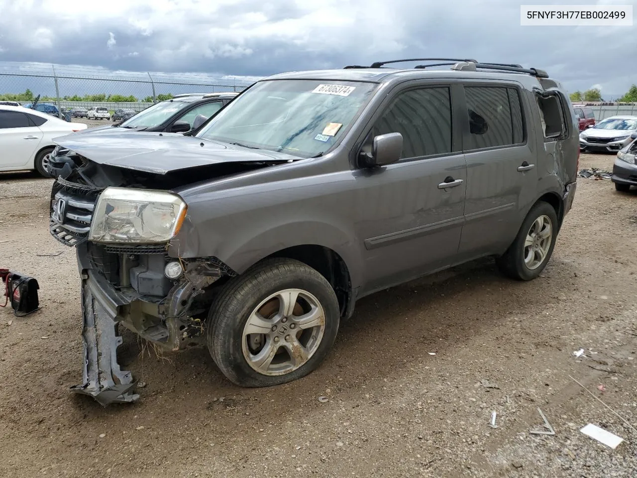 2014 Honda Pilot Exln VIN: 5FNYF3H77EB002499 Lot: 67306374