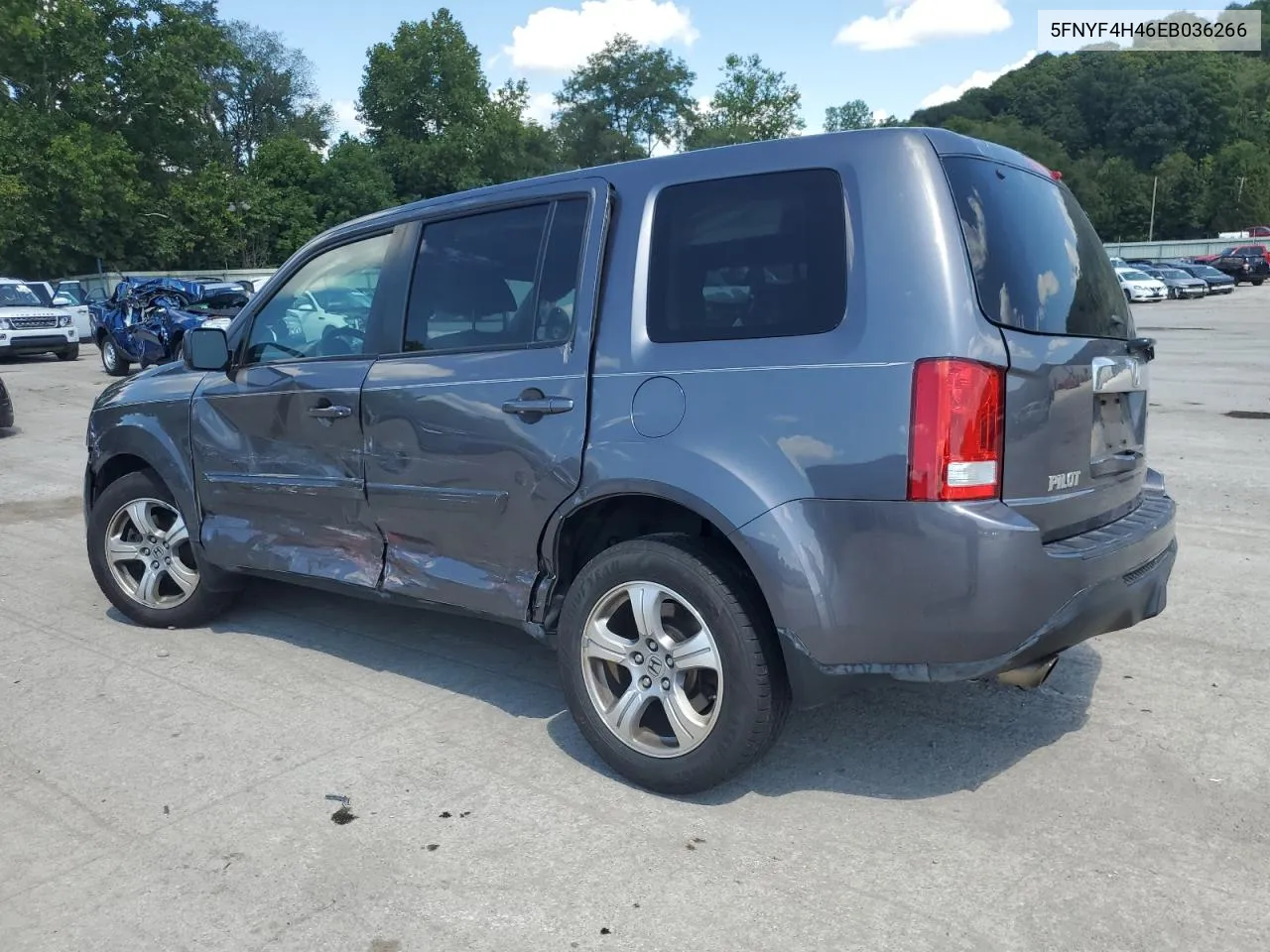 2014 Honda Pilot Ex VIN: 5FNYF4H46EB036266 Lot: 67390764