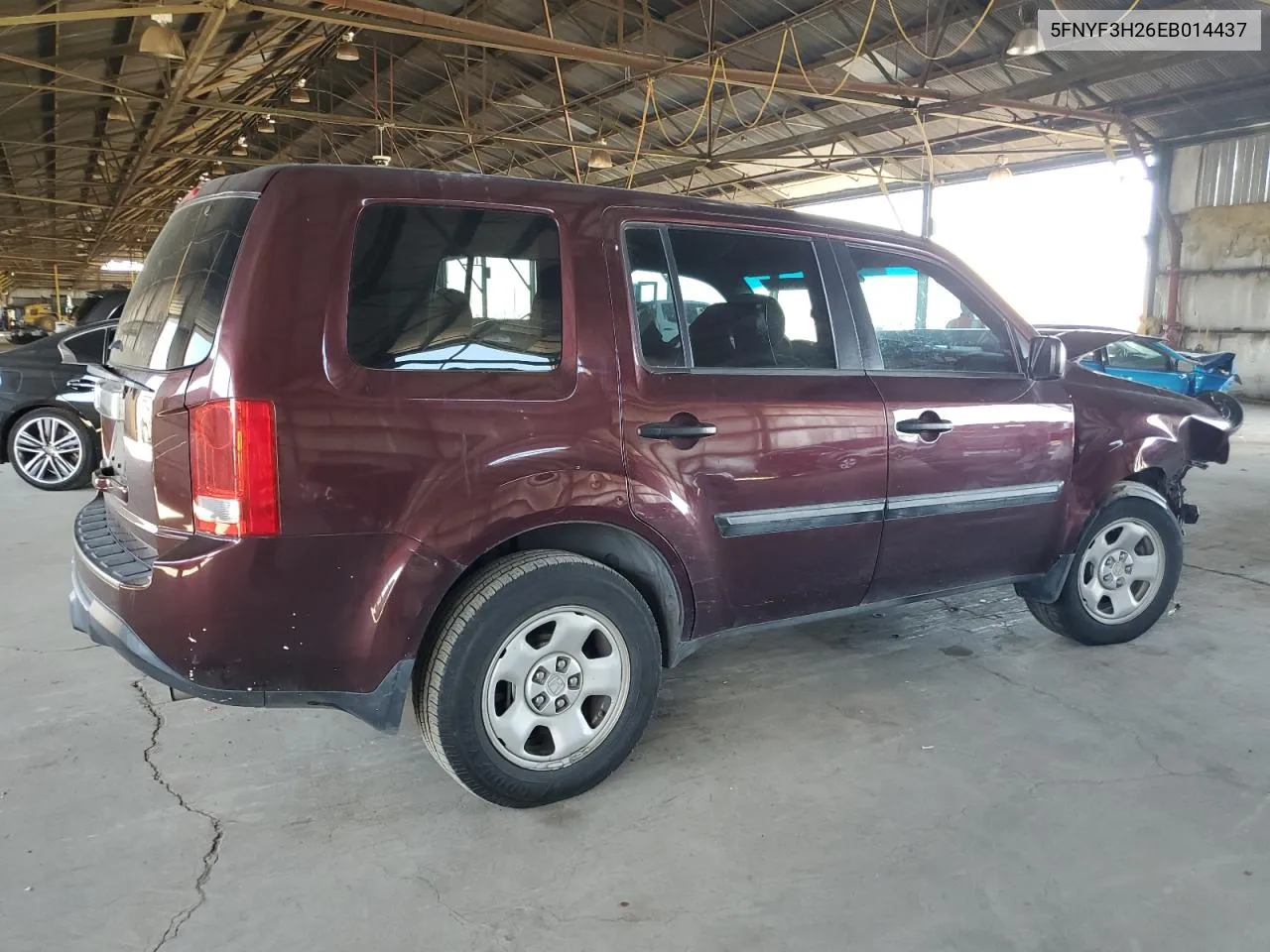 2014 Honda Pilot Lx VIN: 5FNYF3H26EB014437 Lot: 68276504