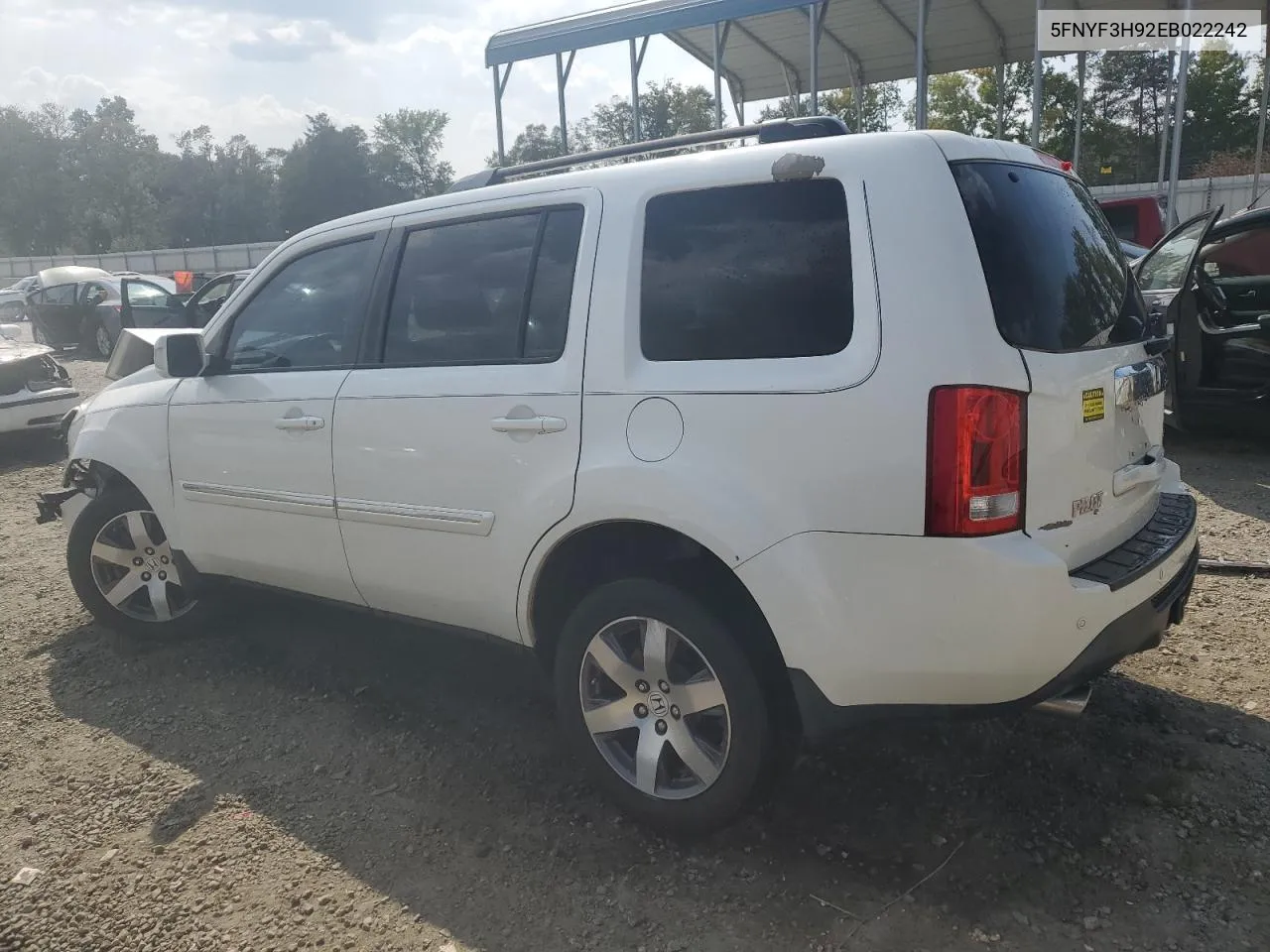 2014 Honda Pilot Touring VIN: 5FNYF3H92EB022242 Lot: 69092584