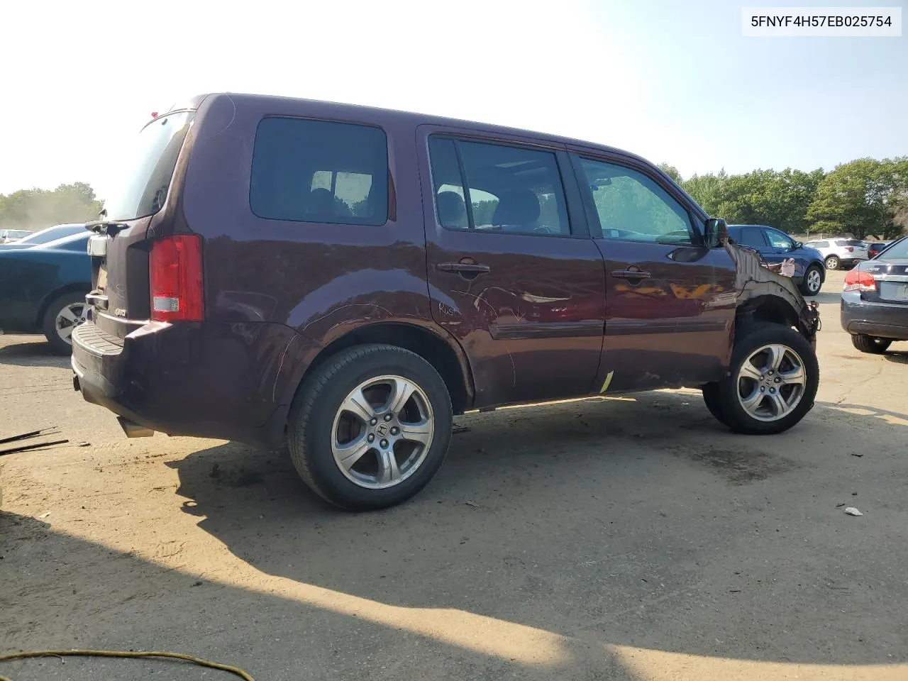 2014 Honda Pilot Exl VIN: 5FNYF4H57EB025754 Lot: 69715634