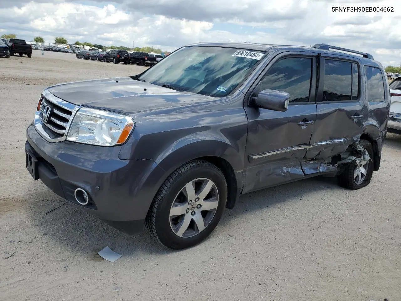 2014 Honda Pilot Touring VIN: 5FNYF3H90EB004662 Lot: 69810454