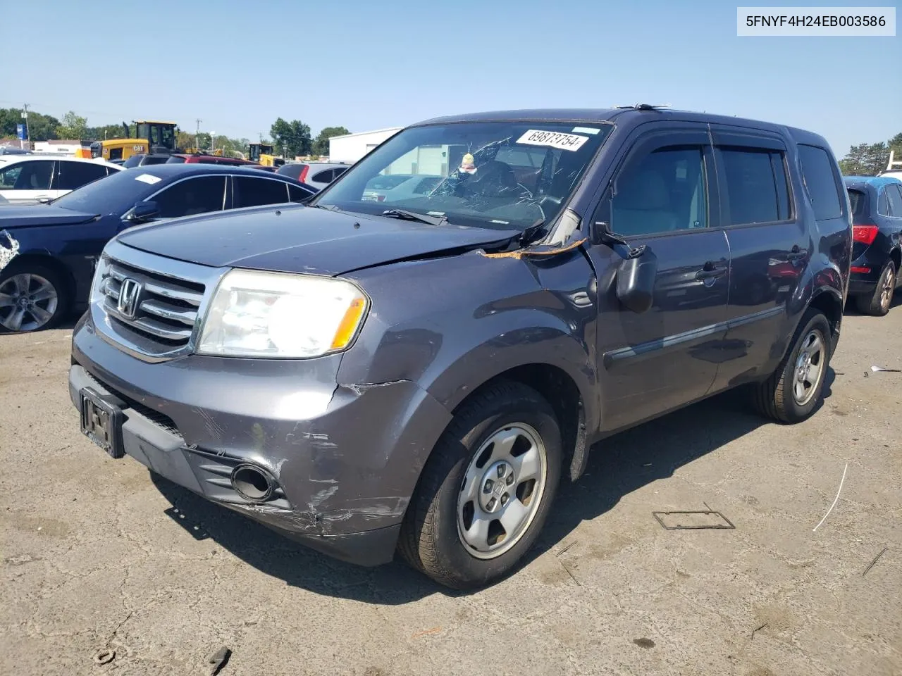 5FNYF4H24EB003586 2014 Honda Pilot Lx