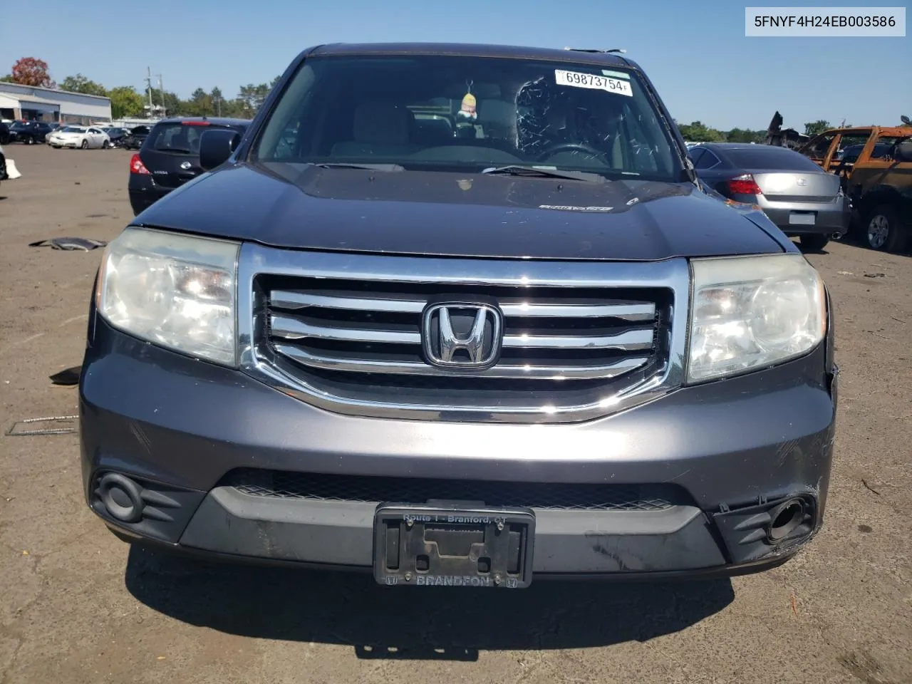 5FNYF4H24EB003586 2014 Honda Pilot Lx