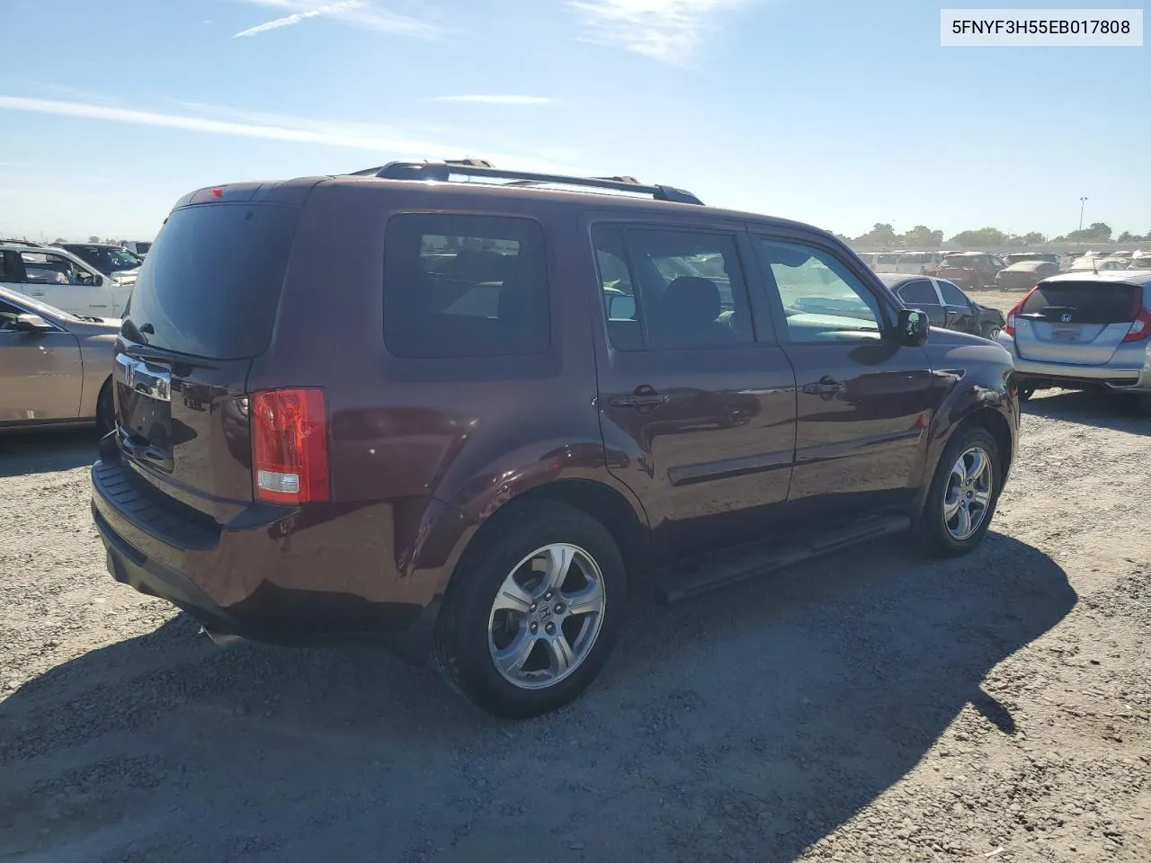 5FNYF3H55EB017808 2014 Honda Pilot Exl