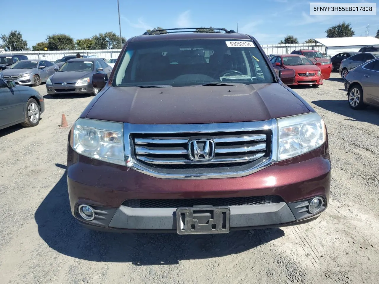 5FNYF3H55EB017808 2014 Honda Pilot Exl