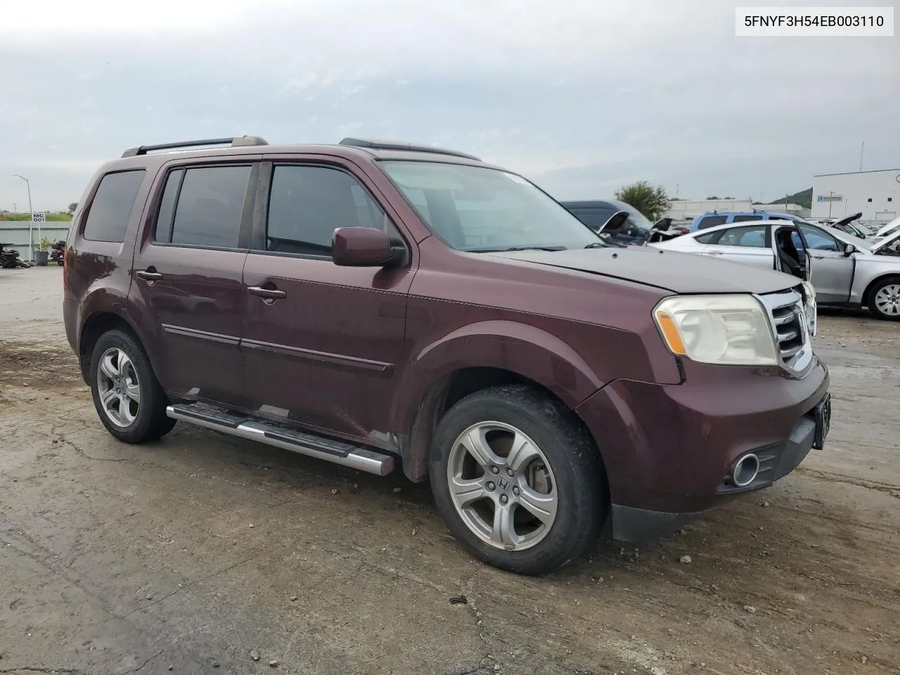 5FNYF3H54EB003110 2014 Honda Pilot Exl